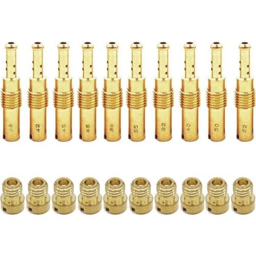20pcs/Set Durable Slow Pilot Jet Main Jet For PWK Keihin OKO CVK Carburetor Float Converter Nozzle Vice injectors