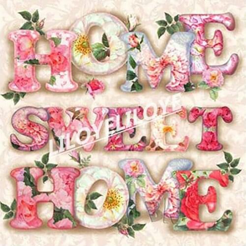 Full Square/Round Drill 5D DIY Diamond Painting "Home Sweet Home" Embroidery Cross Stitch picture of Rhinestone Home Decor TY370
