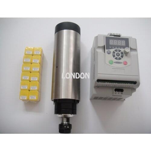 CNC spindle kit ER20 2.2KW air cooling spindle + 1 pieces 2.2KW VFD inverter+10 pieces ER20 collets
