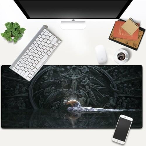 Mousepad Kawaii Gaming Mouse Pad Carpet Pc Computer Gamer Accessories Large Mat Ghost Sword Princess Laptop Desk Protector Pads