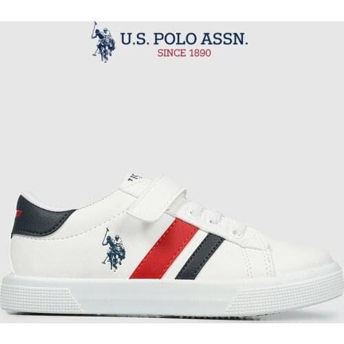 U.S. Polo Assn Beyaz Çoçuk Sneaker yeni varış yeni sezon moda şık rahat genş çoçuk unisex spor ayakkabı