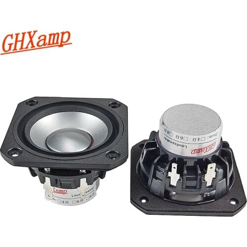 2.5 inch Square Neodymium Full Range Speaker Anodized Aluminum Cone 25Core Voice Coil Tweeter Mid Bass 103HZ 20W