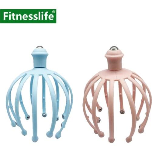 Head Massager Scalp Roller Massage Octopus 12 Claws Magnetic Ball Relax SPA Rest Hair Care for Hair Growth Stress Relief