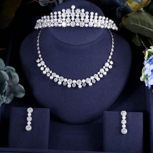 Jankelly Nigeria 3pcs Bridal Zirconia Jewelry Sets For Women Party, Luxury Dubai Nigeria CZ Crystal Wedding Jewelry Sets