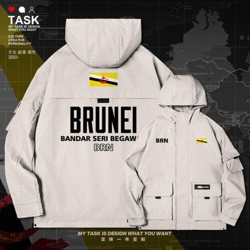 Nation of Brunei BRN Bruneian men jacket hooded nation flag jackets top printed clothing windbreaker mens new autumn clothes