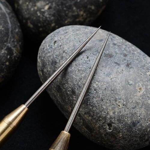 Outdoor Camping Hiking Portable Retractable Waterproof Titanium Alloy Toothpick Brass Barrel Fruit Fork Tool Toothpick-Holder