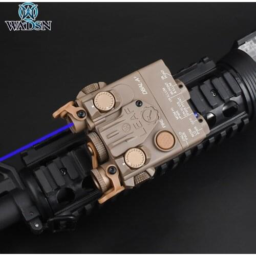 WADSN Airsoft PEQ Mini DBAL-A2 Blue Laser White Flashlight Nylon Hunting Rifle dbal a2 Laser Sight with QD Mount for 20mm Rail