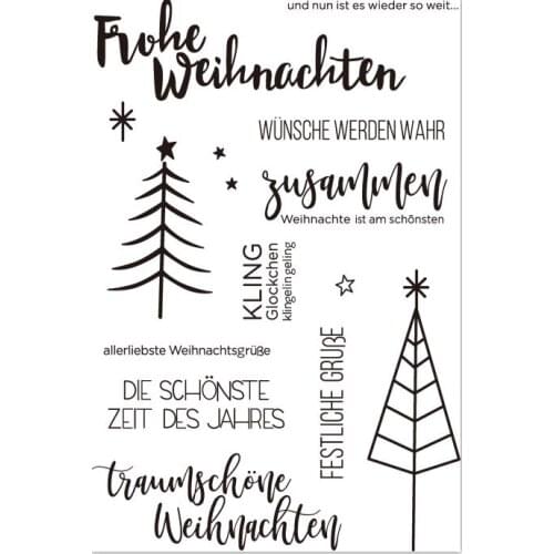 Christmas tree Transparent Clear Silicone Stamp Seal DIY Scrapbooking photo Album Decorative A0641