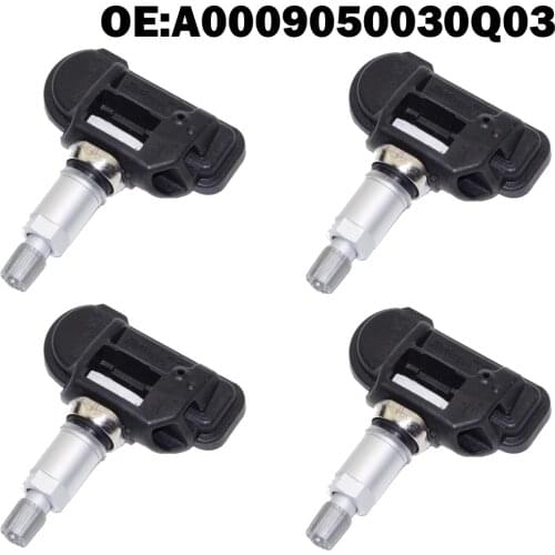 4 PCS Car TPMS Tire Pressure Monitor Sensor System A0009050030Q03 For Mercedes Benz C250 C300 C350 CLA250 CLA45 AMG E250 E350