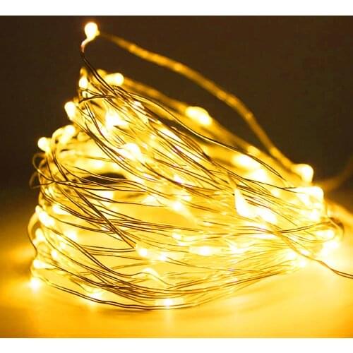 2M 5M 10M Led Light Strip Light String Copper Wire 3AA Battery Christmas Light for Garland Holiday Fairy Wedding Party Decor New