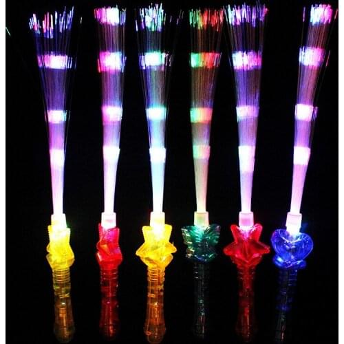 Party Glow Stick Color Shows Fiber Optic Halloween Club LED Flashing Portable Blinking Concert Holiday Christmas