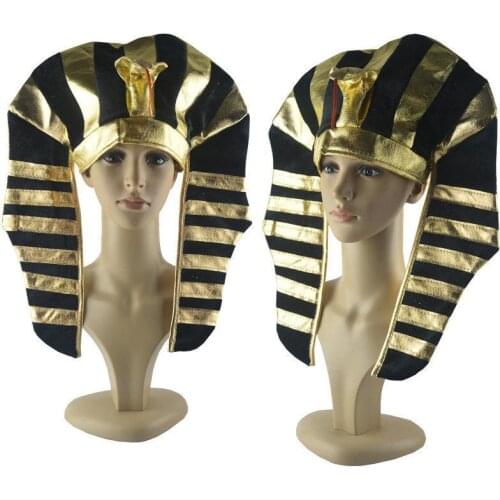 Cloth Black and Gold Striped Halloween Hat for Adult Creative Halloween Headgear Party Cosplay Costume Halloween Props Supplies