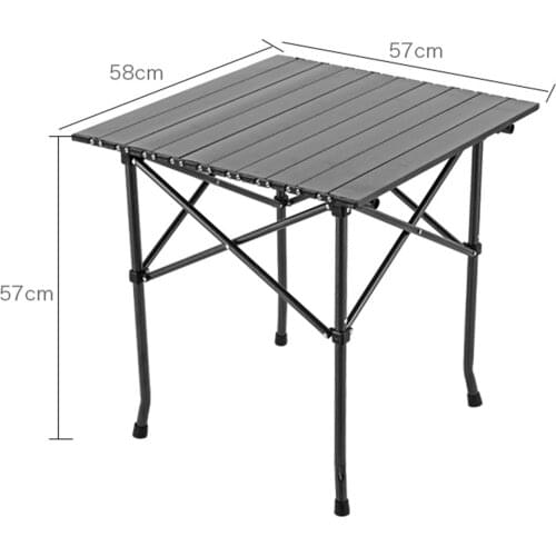 Outdoor Folding Chair Portable High-quality Waterproof Camping Table 58x58x57cm Aluminum Alloy Removable Large Size Travel Desk