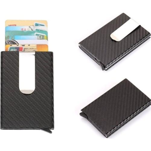 Carbon Fiber Clip Ultra-Thin Metal Clip Wallet Business Can Accommodate Multiple Debit and Credit Cards carteira