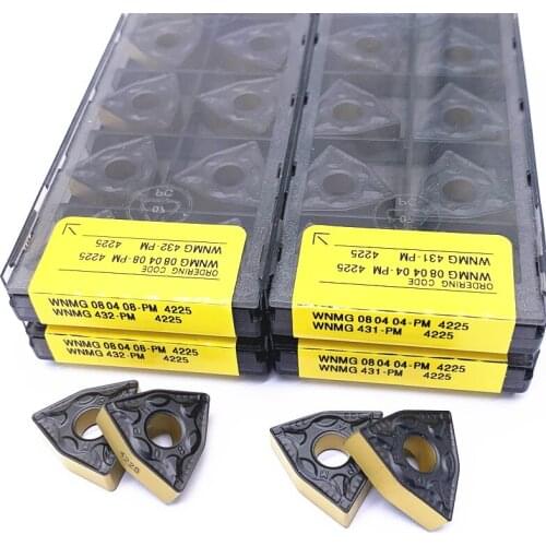 WNMG080404 WNMG080408 PM 4225 Internal turning tool Cermet grade carbide inserts CNC lathe metal cutting tool Turning Insert