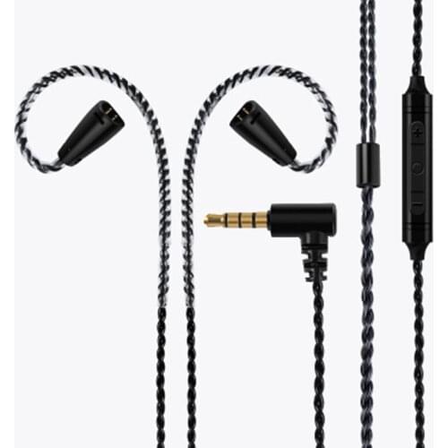 ZSFS black OCC Silver Mic Remote Earphone Upgrade Cable IE connector Sennheiser IE80i IE8i IE80 IE8 ie80s Earphone