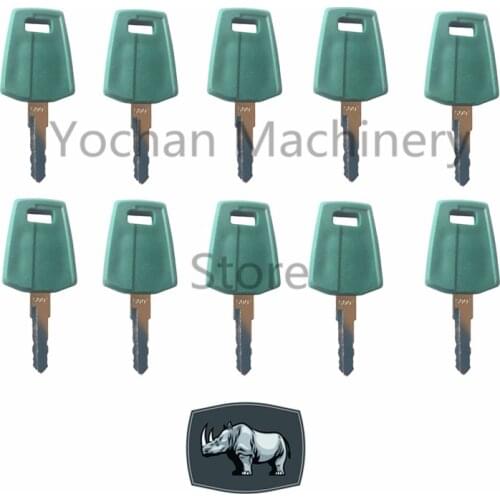 10 Pcs 11444208 C001 Ignition Key For Volvo Wheel Loader Heavy Equipment