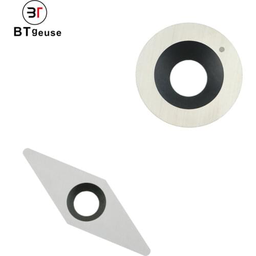 2pcs 16mm Round Radius Woodworking Carbide Insert for Journal(Helical) Head and Diamond (10mm X 28mm X 2.5mm)with round point