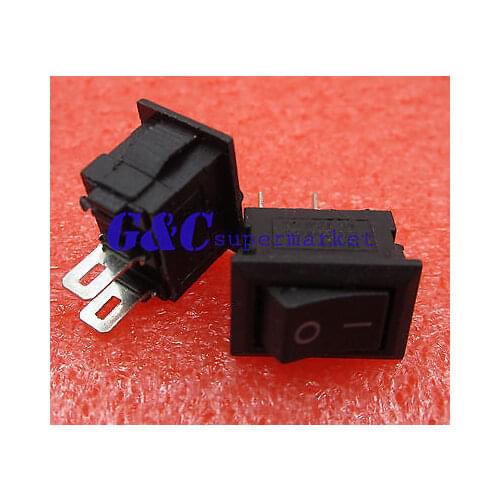 20PCS AC 250V 3A 2 Pin ON/OFF I/O SPST 2-PIN Mini Boat Rocker Switch diy electronics