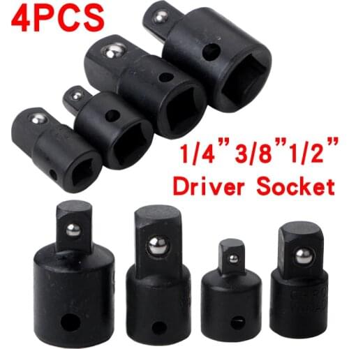 4pcs 1/4 3/8 1/2 Drive Socket Adapter Converter Reducer Air Impact Craftsman Socket Wrench Adapter Hand Tools Set Repair Tools