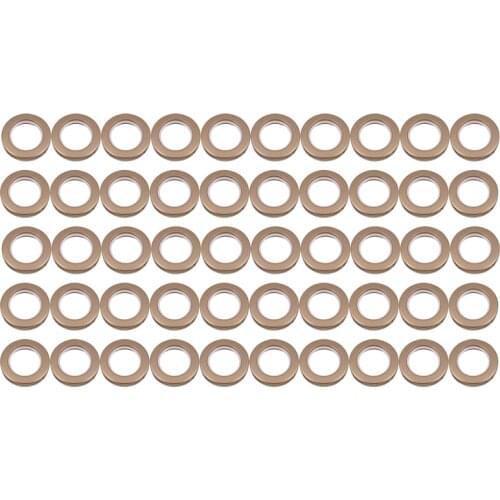 50 Pack Curtain Grommet, Inner Diameter 43mm Curtain Eyelet Rings Nanoscale Low Noise Roman Ring (Coffee)