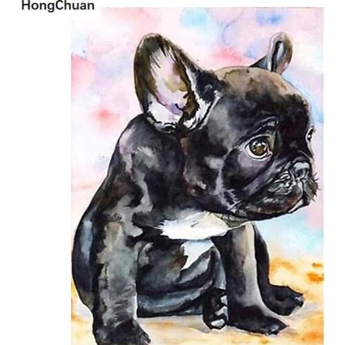 Bulldog Diamond Embroidery 5D DIY Diamond Painting Square/Round Diamond Inlaid Rhinestone Picture Mosaic Cross Stitch Gift