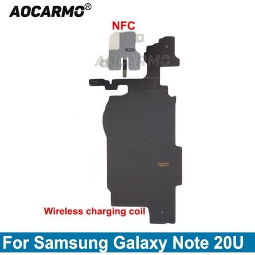 Aocarmo For Samsung Galaxy Note 20U 20 Ultra Charger Receiver MFC Wireless Charging Induction Coil NFC Module Flex Cable Repair