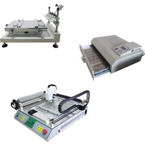 Automatic Pick And Place Machine TVM802A Reflow Oven High Precision Screen Printing Station Small Led Line