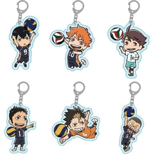 Anime Haikyuu Acrylic Keychain Key Ring Rare Straps Cosplay Accessories Gift
