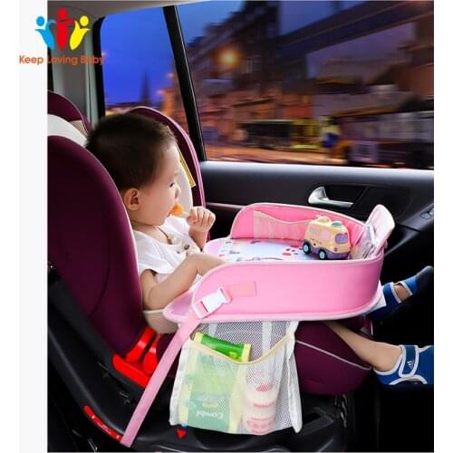 Baby Children Portable Table For Car Baby Stroller Holder Food Desk Waterproof New Child Table Car Seat Tray Storage Kids Toy