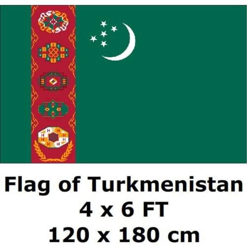 Turkmenistan Flag 120 x 180 cm 100D Polyester Turkman Flags And Banners National Flag Country Banner For Home Decoration