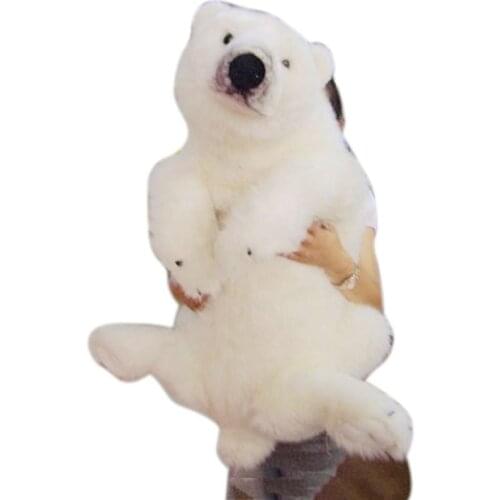 Giant simulation animal polar bear doll big soft white bear plush toy for boy girl birthday gift decoration 43inch 110cm DY50725