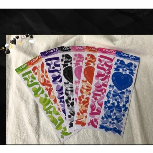 Ins Coloured Ribbon Love Decorative Sticker PVC Waterproof Small Size Creative Hand Account Mobile Phone Stationery Paster DIY