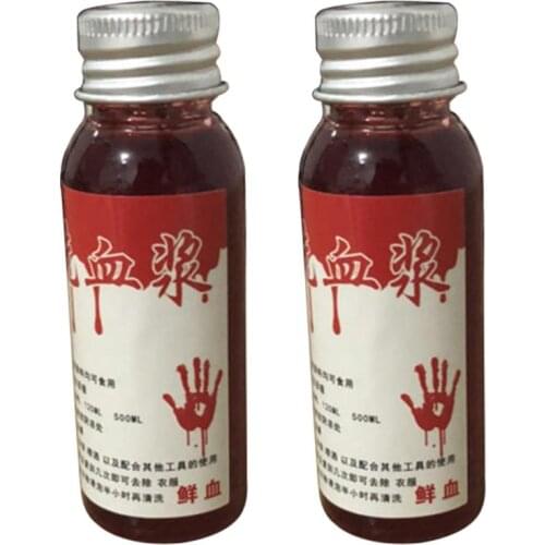 30 60 100ml Halloween Fake Blood DIY Cos Horror Fake Joke Bottle Drips Simulation Blood Props Halloween Cosplay Party decoration