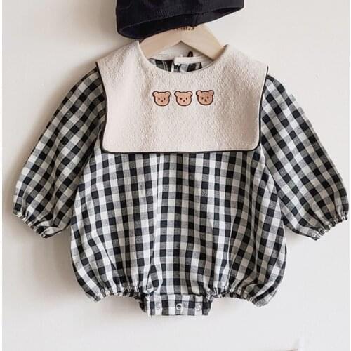 Newborn Baby Boys Clothes Set Cartoon Infant Clothing Set Velet Baby Romper Pants Hat Toddler Jumpsuit Plaid Autumn Outerwear