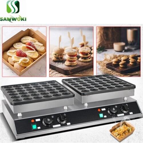Commercial 72 holes mini Waffle Maker machine Biscuits Dutch Poffertjes Grill Mini Pancake Baking Machine dorayaki baker pan