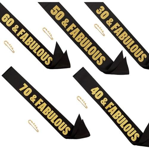 Finally 21 Dirty Thirty 40 50 & Fabulous Birthday girl sash Happy 21st 30th 40th 50th Party Decoration favor photo prop giftNW06