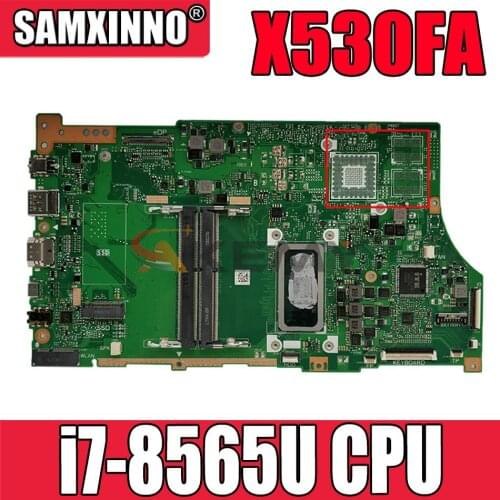 Akemy X530FA notebook mainboard For ASUS S5300F X530F X530FA laptop motherboard mainboard with i7-8565U CPU GM tested full 100