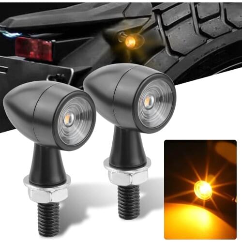 8MM Motorcycle Mini Bullet LED Turn Signal Light Running Indicator Light Signal lamp For Harley Choppers Cruisers Cafe Racer