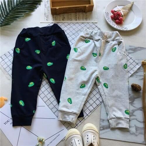 Tonytaobaby Fall and Winter Clothes New Style Baby Crocodile Cartoon Sweater Pants Trousers Pants