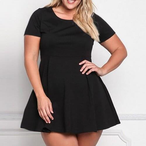 Elegant Dress For Womens Fashion Casual Solid Color O-neck Slim Soft Short Sleeve Dress Vestido De Mujer Платье Женское #25