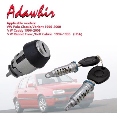 Suitable for Volkswagen Polo Classic/Variant Caddy Rabbit Conv./Golf Cabrio Door handle lock core + ignition lock core package