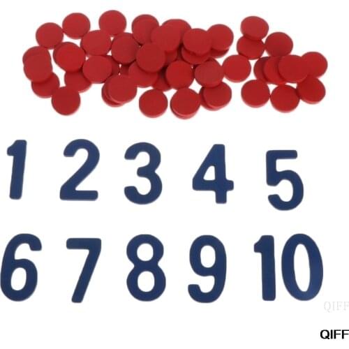 Drop Ship&Wholesale Montessori Cards Counter Teaching Aid School Math Homeschool Curriculum Toy May06