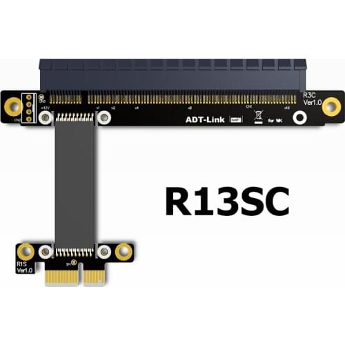 Riser PCI-E 3.0 16x to x1 PCIe x16 x1 PCI Express Riser Mining Graphics Card Extension Cable R13SC 25cm with Power Line