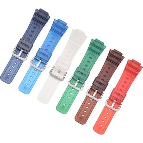 16mm Multicolor PVC Watch Band Strap Fits DW-5600E DW-5700 G5600 5700 GM-5610 / 6900 9052 Series Watchband Replace + Tool