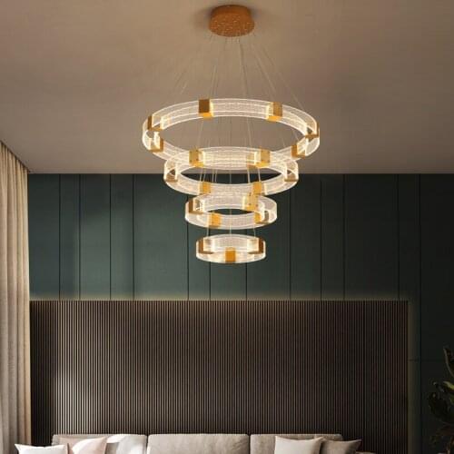 Romantic Rotating Crystal for Pendant Lights Chandelier Modern Decorative Led Lamps Living Room Lobby Hotel Light Fixtures