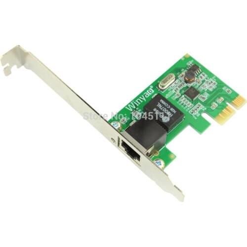Winyao WY8111E PCI-E Gigabit Ethernet Network Adatper Card 10/100/1000Mbps Desktops Adapter NIC RTL8111E Free Drive NAS