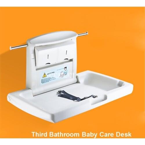 Multi-function Third Bathroom Foldable Baby Care Table Bathroom Wall-mounted Type Baby Care Station Infant Room Nursing Table