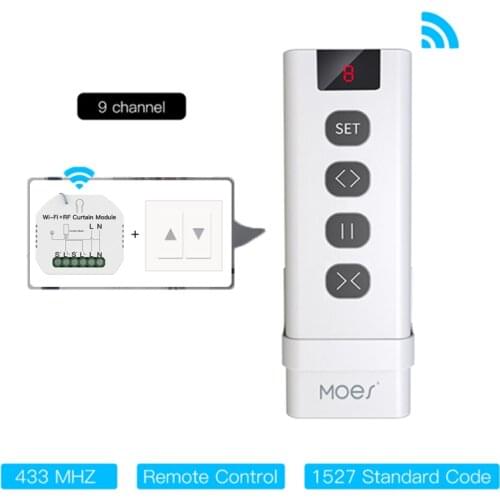 WiFi Curtain Switch Remote Control RF433 Curtain Accessory Transmitter Used With Smart On-off And Smart Curtain Switch
