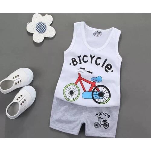 Zi Ning 2020 New Summer Child Cotton 2pcs Sets Sports Children Lovely Suit Baby Boys Suit Fashion Childrens Clothes Kids